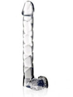 LUXY 11 INCH  CRYSTAL CLEAR SPIRAL DONG