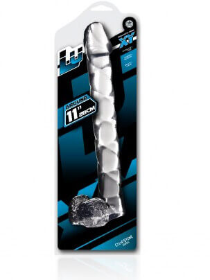 LUXY 11 INCH CRYSTAL CLEAR SPIRAL DONG - Image 2