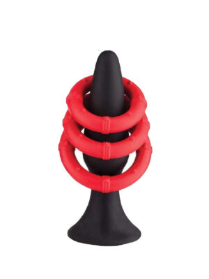 5 INCH BUTT PLUG AND COCK RING SILICONE SET