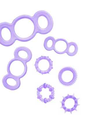 Magic Crystal 7 Piece Jelly Cock Ring Set