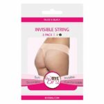 Bye Bra - Invisible Thong (Nude & Black 2-Pack) L